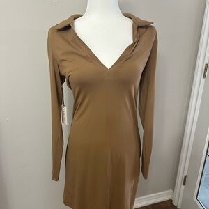 Babaton Classic Brown Long Sleeve Dress